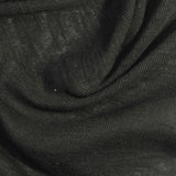 Slub 100% Cotton Rib Knit Fabric, 130 gsm, 145 cm — Black — photo 1