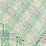 Light Green Check Bouclé, Polyester — photo 1