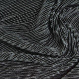 100% Polyester Plissé Fabric, 130 gsm — Black — photo 1