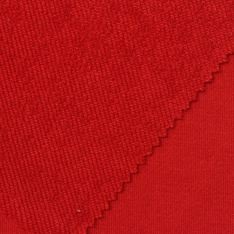 Viscose Polyester French Terry Fabric, 280 gsm, 170 cm — Red