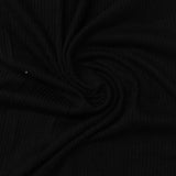 Brushed Polyester Stretch Knit Fabric, 165 gsm, 135 cm — Black — photo 1