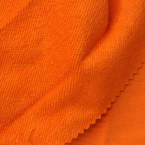 Cotton Polyester French Terry Fabric, 290 gsm, 192 cm — Orange