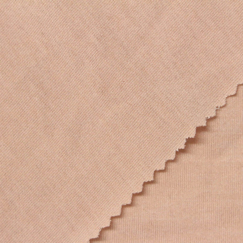 Polyester Cotton Jersey Knit Fabric, 155 gsm, 160 cm — Beige