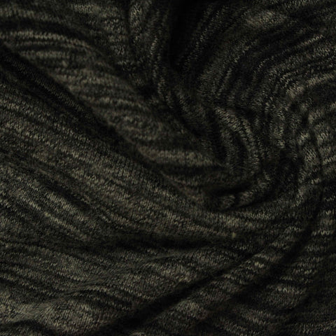 Dark Grey Marl Jersey Knit, Poly-Cotton, 120 gsm