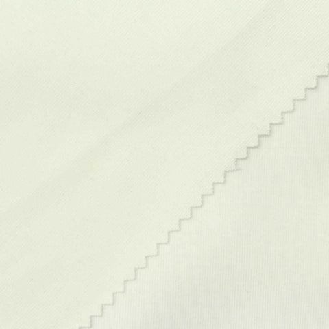 Cotton Stretch Rib Knit Fabric, 220 gsm, 178 cm — White