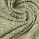 Yarn-Dyed Brushed Polyester Cotton Chunky Knit Fabric, 260 gsm, 155 cm — Khaki — photo 1