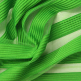 Striped Polyester Stretch Mesh Fabric, 190 gsm, 150 cm — Green — photo 1