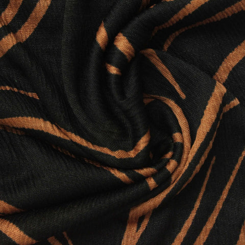 Brown Lines Crepe, Polyester