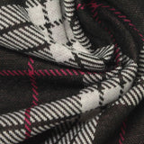 Black Plaid Interlock Knit, Polyester, 284 gsm — photo 1