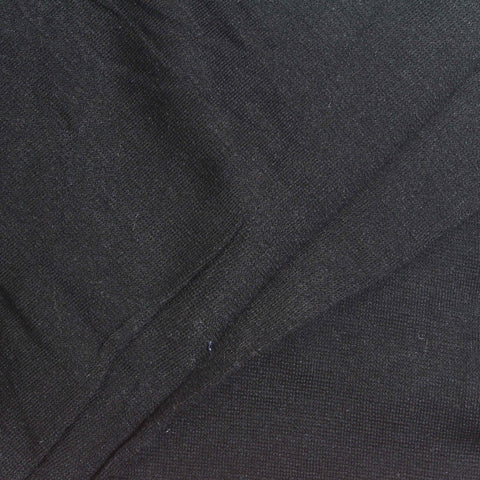 Viscose Polyester Stretch Ponte Knit Fabric, 230 gsm, 170 cm — Black