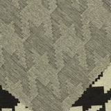 Black Houndstooth Interlock Knit, Poly-Cotton, 210 gsm — photo 1
