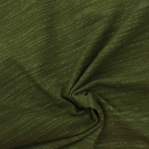Green Marl Jersey Knit, Cotton