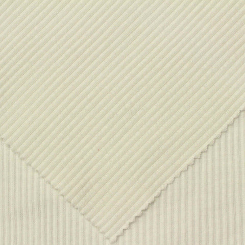 Beige Stripes Rib Knit, 255 gsm