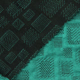 Teal Geometric Jacquard, Poly-Viscose — photo 1