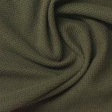 Polyester Stretch Waffle Knit Fabric, 200 gsm, 160 cm — Khaki — photo 1