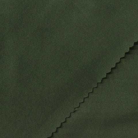 Brushed Polyester Stretch Milk Silk Knit Fabric, 260 gsm, 163 cm — Green