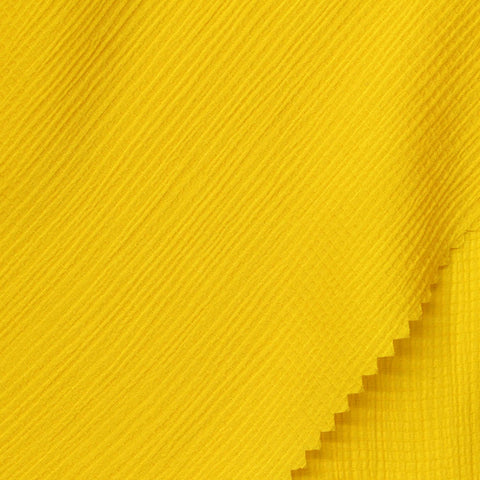 Plaid 100% Polyester Crepe Fabric, 80 gsm, 160 cm — Yellow
