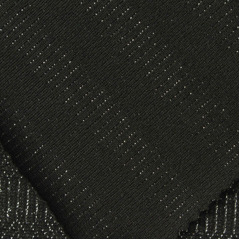 Black Vertical-Line Jersey Knit, Viscose