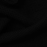 Jacquard Polyester Stretch Knit Fabric, 385 gsm, 145 cm — Black — photo 1