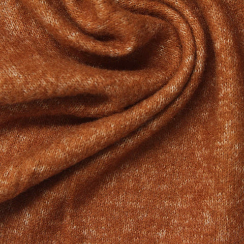 Brown Marl Jersey Knit, Viscose-Poly, 160 gsm, 130 cm