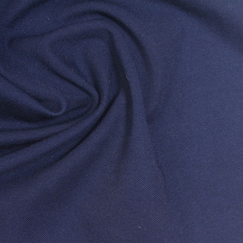 Viscose Nylon Stretch Piqué Knit Fabric, 280 gsm, 165 cm — Navy