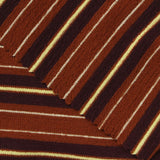 Brown Horizontal-Stripe Jersey Knit, Poly-Cotton — photo 1