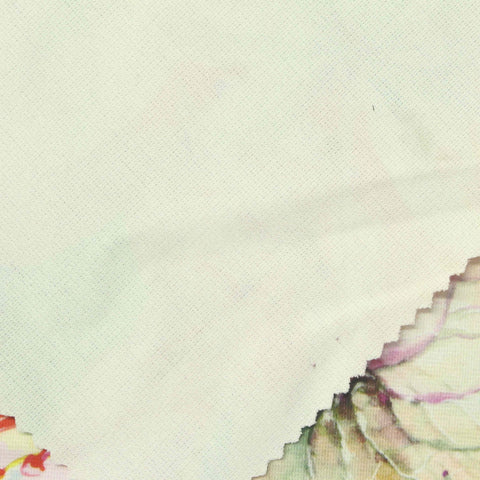 Pink Floral Ponte Knit, Poly-Viscose