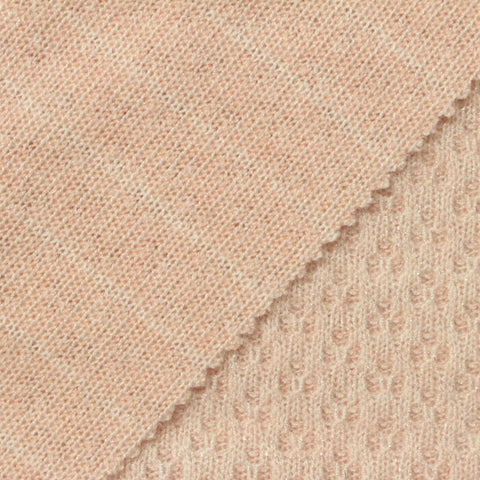 Peach Tone-on-Tone Pointelle Knit, Viscose-Nylon