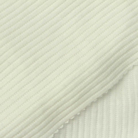 Brushed 100% Cotton Rib Knit Fabric, 208 gsm, 125 cm — Beige