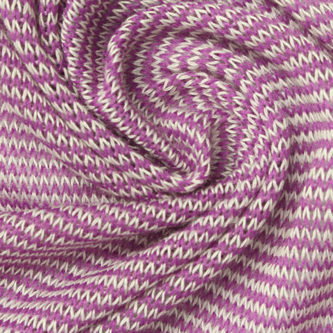 Purple Horizontal-Stripe Chunky Knit, Viscose
