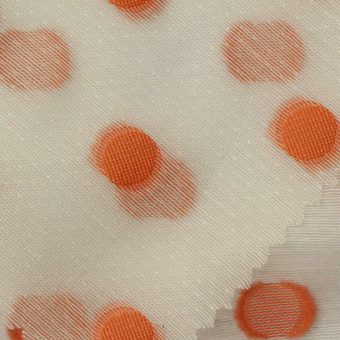 Orange Dots Jacquard, Viscose-Nylon