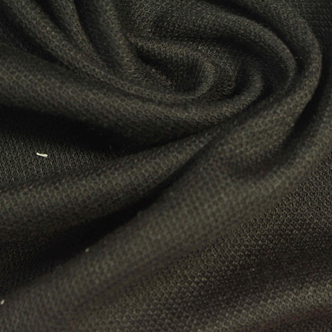 Dark Grey Marl Piqué Knit, Poly-Cotton, 238 gsm