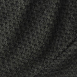 Black Textured Waffle Knit, Poly-Viscose — photo 1