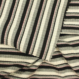 Black Horizontal-Stripe Rib Knit, Poly-Viscose, 203 gsm — photo 1
