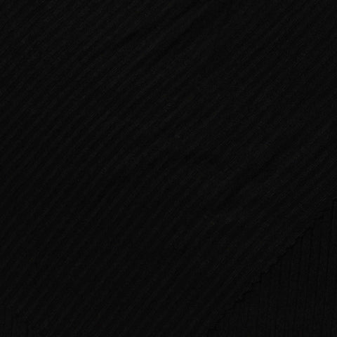 Black Rib Knit, Viscose