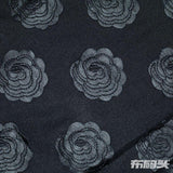 Dark Grey Tone-on-Tone Floral Jacquard, Polyester, 290 gsm — photo 1
