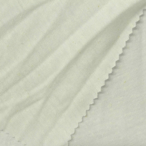 Light Cream Marl Jersey Knit, Poly-Linen, 155 gsm