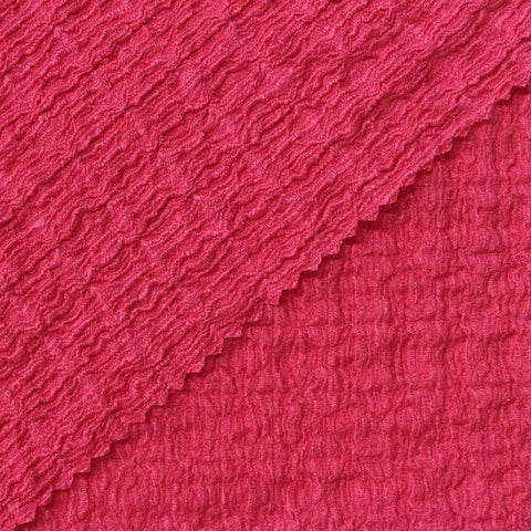Polyester Stretch Crepe Fabric, 175 gsm, 155 cm — Pink