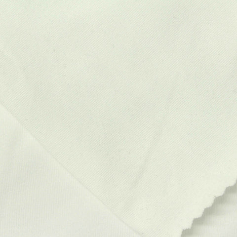 Polyester Stretch Milk Silk Knit Fabric, 230 gsm, 155 cm — White