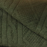 Dark Green Vertical-Stripe Rib Knit, Viscose-Poly — photo 1
