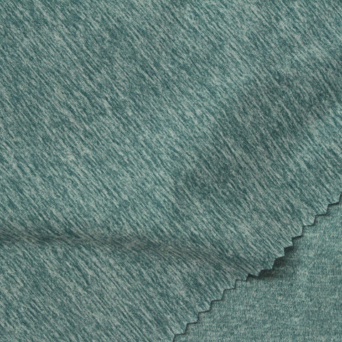 Teal Marl Jersey Knit, Polyester, 180 gsm