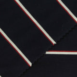 Navy Stripes Jersey Knit, Cotton — photo 1