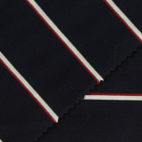 Navy Stripes Jersey Knit, Cotton