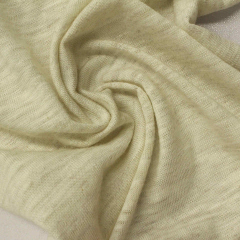 Light Cream Marl Jersey Knit, Cotton-Poly, 152 gsm