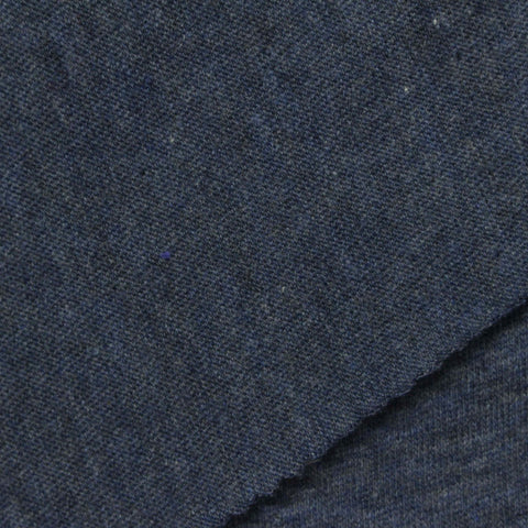 Dark Blue Marl Jersey Knit, Poly-Cotton, 138 gsm, ref EF-243907