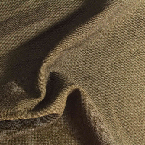 Polyester Viscose Stretch Twill Fabric, 284 gsm — Khaki