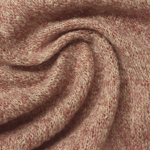 Pink Marl Pointelle Knit, Polyester
