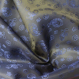Blue Paisley Jacquard, Poly-Viscose — photo 1