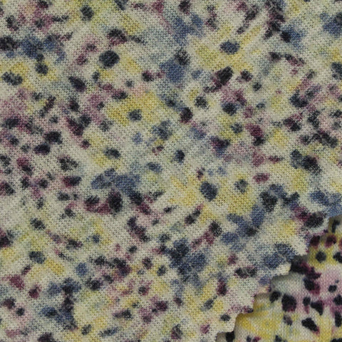 Yellow Abstract Crepe, Polyester
