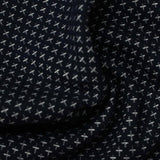 Jacquard Polyester Viscose Interlock Knit Fabric, 323 gsm, 170 cm — Navy — photo 1